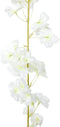 Kerstslingers met bloemen 6 st 180 cm wit