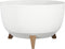 Mica Decorations Doppio - Bloempot op Poten - H21 x Ø40 cm - Gerecycled Plastic - Wit