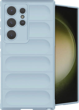 imoshion Hoesje - Geschikt voor Samsung Galaxy S24 Ultra - EasyGrip Backcover - Lichtblauw