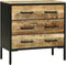 vidaXL - Dressoir - 70x35x70 - cm - Massief - Ruw - Mango - Hout