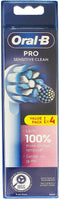 Oral-B Sensitive Clean Pro - Opzetborstels - 100% meer tandplakverwijdering - (4 stuks)