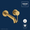 GROHE Essence New - Wandgemonteerde Inbouw Wastafelkraan - lange uitloop - mat goud - 19967GN1