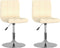 vidaXL - Eetkamerstoelen - 2 - st - draaibaar - stof - crèmekleurig