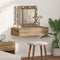 vidaXL - Wandkaptafel - met - LED-verlichting - in - Artisan - Eiken