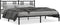 vidaXL - Bedframe - met - hoofdbord - metaal - zwart - 200x200 - cm