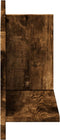 vidaXL - Wandkast - 70x16,5x30 - cm - bewerkt - hout - gerookt - eikenkleurig