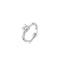 TI SENTO Dames Ring - 925 zilver - Zirconia wit - Maat 17.75 mm / maat 56 - 1463ZI