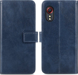 imoshion Hoesje Geschikt voor Samsung Galaxy Xcover 5 Hoesje Met Pasjeshouder - imoshion Luxe Bookcase - Donkerblauw