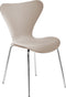 BOONVILLE - Eetkamerstoel - Taupe/Zilver - Synthetisch materiaal