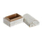 Doos-Juwelenkistje DKD Home Decor Wit Gouden Aluminium Mangohout 7,5 x 5,3 x 5,3 cm (6 Stuks)