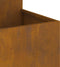vidaXL - Tuinplanter - 80x80x60 - cm - Verweerd - Staal