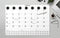 Sigel bureauonderlegger - 59,5x41cm - wit - maandplanner - 12 vel - kalender 2023/24/25 - SI-HO550