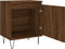 vidaXL - Nachtkastje - 40x30x50 - cm - bewerkt - hout - bruin - eikenkleur
