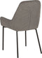 LOVERNA - Eetkamerstoel - Grijs - Corduroy