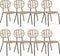 PRATELLO - Tuinstoel set van 8 - Naturel - PE rotan