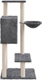 vidaXL - Kattenmeubel - met - sisal - krabpalen - 108,5 - cm - crèmekleurig