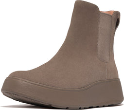 Fitflop F-mode - Flatform Chelsea Laarzen - Suède met stretchpanelen - Bruin (EU 40)