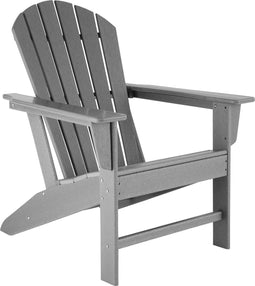 tectake® Joan - Tuinstoel - Ergonomische vorm met extra brede armleuningen - Grijs