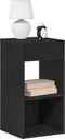 vidaXL - Nachtkastje - met - lade - 35x34x66,5 - cm - zwart - eikenkleurig