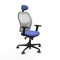 Piqueras y Crespo 2D036G1 - Bureaustoel - Verstelbare hoofdsteun en hoogte - Licht Blauw