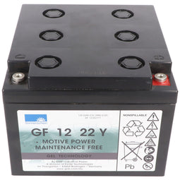 GF1222YT Sunshine Motive Power - Accu - 12V 22Ah 5hr C5, 24Ah 20hr C20