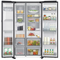 Samsung RS90F64EDFEF - Amerikaanse koelkast - Greeploos - 9 inch touchscreen - Smart bediening - Water & ice dispenser