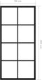 vidaXL - Schuifdeur - 90x205 - cm - aluminium - en - ESG-glas - zwart