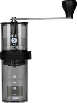 Hario - Smart G Coffee Mill Transparent Black - handmatige koffiemolen
