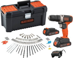 Black+Decker BCD001C2TA-QW Schroefklopboormachine 18V - Koffer 120 Accesoires (2 Accu's)