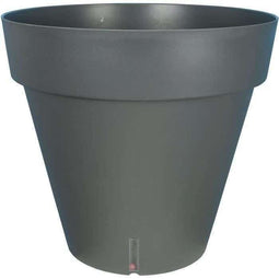 RIVIERA LOFT ronde bloembak - Kunststof - Diameter 30 cm - Grijs