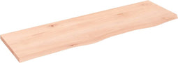vidaXL - Wandschap - 100x30x2 - cm - onbehandeld - massief - eikenhout