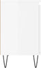 vidaXL - Nachtkastjes - 2 - st - 40x30x50 - cm - bewerkt - hout - hoogglans - wit