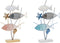 Decoratieve figuren DKD Home Decor 39,5 x 8 x 55,5 cm Blauw Koraal Multicolour Spiralen (2 Stuks)