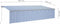 vidaXL - Luifel - handmatig - uittrekbaar - met - rolgordijn - LED - 6x3 - m - blauw - wit