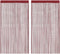 vidaXL - Dradengordijnen - 100x250 - cm - wijnrood - 2 - st