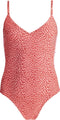 Barts Bathers V-Neck One Piece - Badpak met panterprint - dusty pink - Maat 38