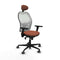 Piqueras y Crespo 3D036G1 - Bureaustoel - Verstelbare hoogte met hoofdsteun - Wit Bruin