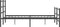 vidaXL - Bedframe - met - hoofd- - en - voeteneinde metaal - zwart - 140x200 - cm