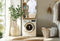 Home & Comfort - Ruimtebesparende ombouwkast voor wasmachine met 3 legplanken