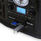NR-620 stereo-systeem platenspeler MP3-opname zwart Houten behuizing
