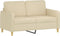 vidaXL - Tweezitsbank - 120 - cm - stof - crèmekleurig