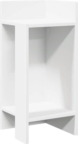 vidaXL - Bijzettafeltje - met - plank - 25,5x27x60 - cm - wit