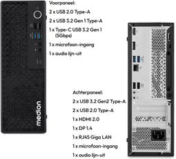 MEDION Picoworx T80 III - Mini PC - Intel Core Ultra 5 16GB DDR5 RAM 512GB SSD HDMI 2.0 WLAN Windows 11 Home