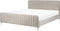 LUNAN - Tweepersoonsbed - Taupe - 180 x 200 cm - Fluweel
