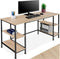 tectake® Stoke - Bureau - Industrieel design - 4 opbergvakken - Lichtbruin