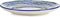 Platt tallrik Strepen Porselein Blauw Wit (24 x 2,8 x 24 cm)