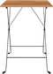 vidaXL - Bistrotafel - inklapbaar - 55x54x71 - cm - massief - teakhout - en - staal