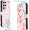 iMoshion Hoesje Geschikt voor Samsung Galaxy S21 Ultra Hoesje Met Pasjeshouder - iMoshion Design Softcase Bookcase - Meerkleurig / Blossom Watercolor