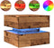 vidaXL - Salontafel - met - LED-verlichting - 50x50x40 - cm - oud - houtkleurig