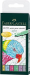 Faber-Castell brushpen - tekenstift - Pitt Artist Pen - 6-delig - pastel kleuren - FC-167163